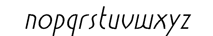 Ainabee Regular Italic Font LOWERCASE