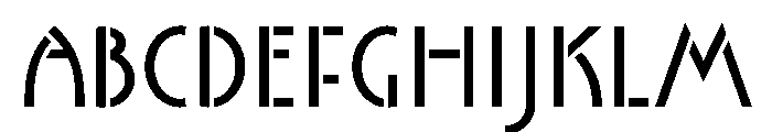 Ainabee Stencil A Bold Font UPPERCASE