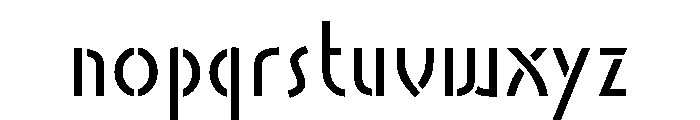 Ainabee Stencil A Bold Font LOWERCASE