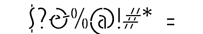 Ainabee Stencil A Regular Font OTHER CHARS
