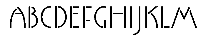 Ainabee Stencil A Regular Font UPPERCASE