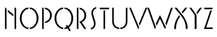 Ainabee Stencil A Regular Font UPPERCASE