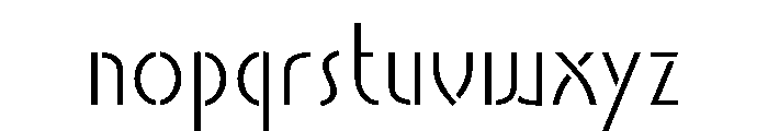 Ainabee Stencil A Regular Font LOWERCASE