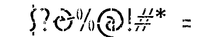 Ainabee Stencil B Bold Font OTHER CHARS