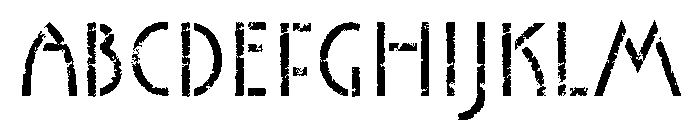 Ainabee Stencil B Bold Font UPPERCASE