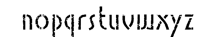 Ainabee Stencil B Bold Font LOWERCASE