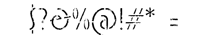 Ainabee Stencil B Regular Font OTHER CHARS