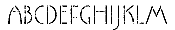 Ainabee Stencil B Regular Font UPPERCASE