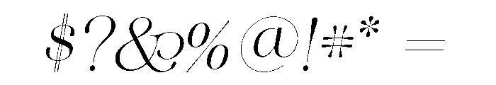 Aire Bold Italic Font OTHER CHARS