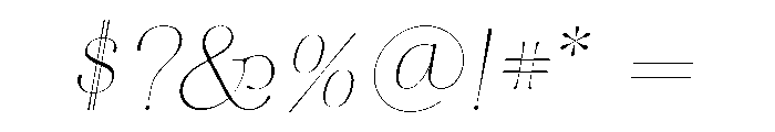Aire Light Italic Font OTHER CHARS