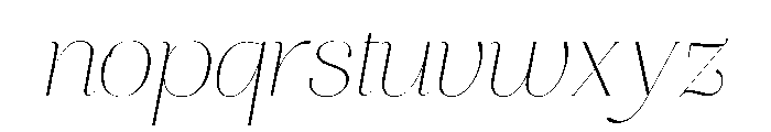 Aire Light Italic Font LOWERCASE