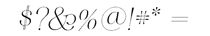 Aire Regular Italic Font OTHER CHARS