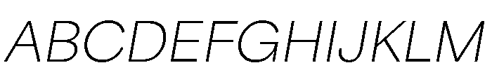 Akzidenz Grotesk Next Thin Italic Font UPPERCASE