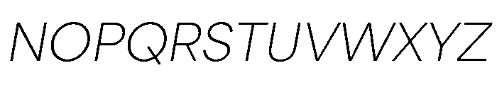 Akzidenz Grotesk Next Thin Italic Font UPPERCASE