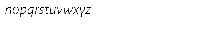 Akagi Light Italic Font LOWERCASE