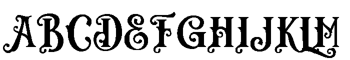 Aksara Old Vintage Victorian Font UPPERCASE