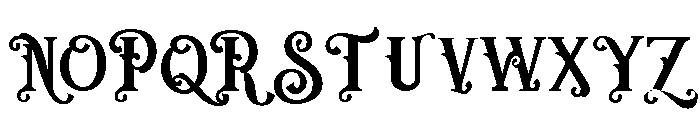 Aksara Old Vintage Victorian Font UPPERCASE