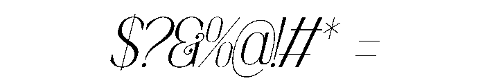 Aksaro Italic Font OTHER CHARS