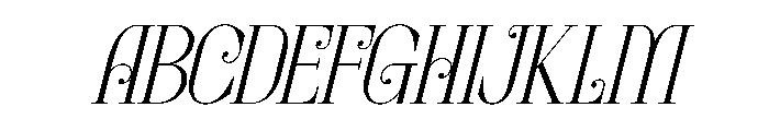 Aksaro Italic Font UPPERCASE