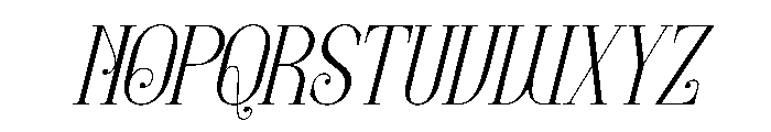 Aksaro Italic Font UPPERCASE
