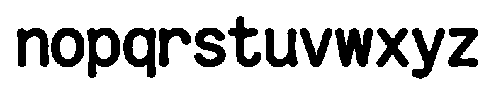 Aky Daily Typewriter Stories BD Font LOWERCASE