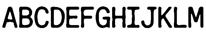 Aky Daily Typewriter Stories RG Font UPPERCASE