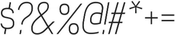 Akazan Light Italic otf (300) Font OTHER CHARS