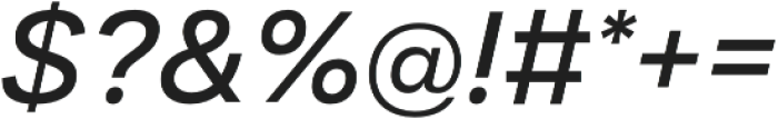 Aksara Medium Italic otf (500) Font OTHER CHARS