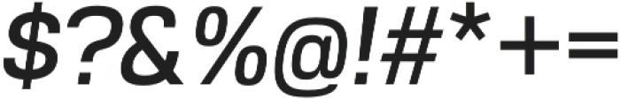 Akzentica 4F Medium Italic otf (500) Font OTHER CHARS