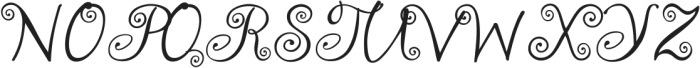 akaFrivolity Regular ttf (400) Font UPPERCASE