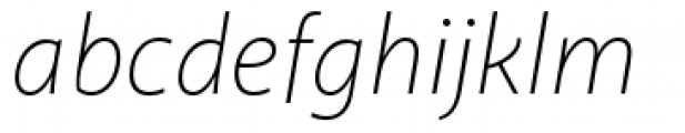 Akagi Pro Extra Light Italic Font LOWERCASE