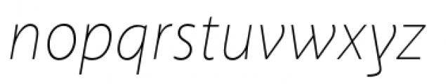 Akagi Pro Thin Italic Font LOWERCASE
