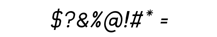 Akasha Italic Font OTHER CHARS