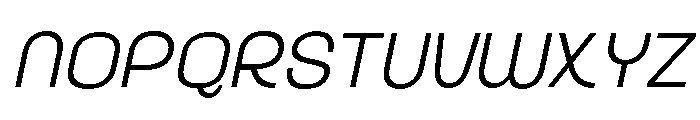 AkuinaPersonaluse-ExtLtSlant Font UPPERCASE
