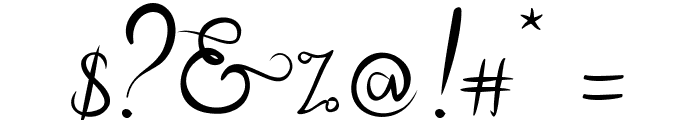 Akurapoppo Luxury Handwritten Font OTHER CHARS