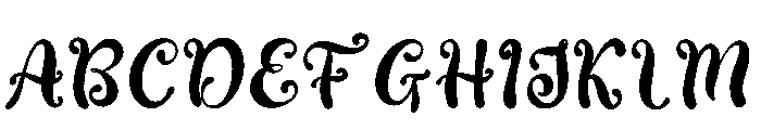 Akward Silly Font UPPERCASE