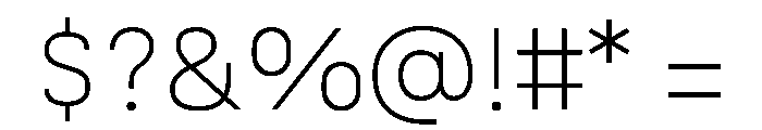 Akt 100 Font OTHER CHARS