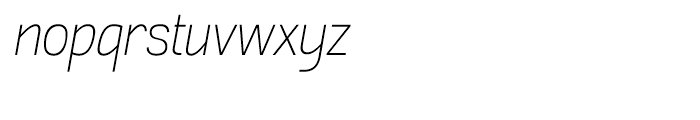 Akazan Light Italic Font LOWERCASE