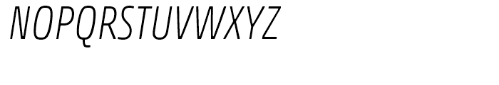 Akko Condensed Thin Italic Font UPPERCASE