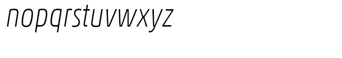 Akko Condensed Thin Italic Font LOWERCASE