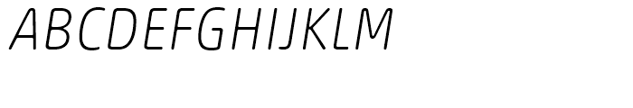 Akko Rounded Thin Italic Font UPPERCASE