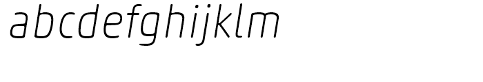 Akko Rounded Thin Italic Font LOWERCASE