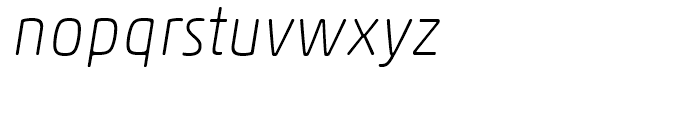 Akko Rounded Thin Italic Font LOWERCASE