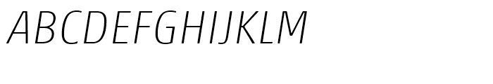 Akko Thin Italic Font UPPERCASE
