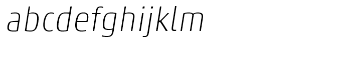 Akko Thin Italic Font LOWERCASE