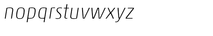 Akko Thin Italic Font LOWERCASE