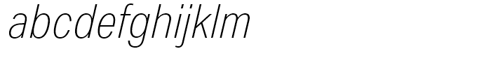 Aktiv Grotesk Condensed Thin Italic Font LOWERCASE