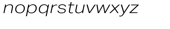 Aktiv Grotesk Extended Light Italic Font LOWERCASE
