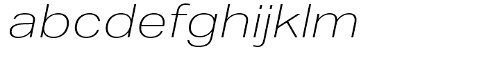 Aktiv Grotesk Extended Thin Italic Font LOWERCASE