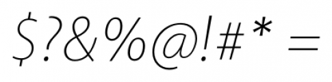 Akagi Thin Italic Font OTHER CHARS